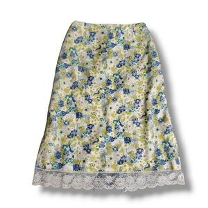Moiselle Floral high-waisted wool skirt